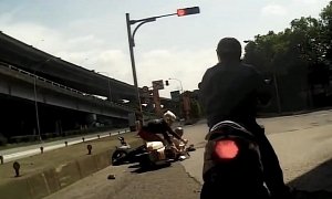 Attempt to Run the Red Light Turns into Dumb, Funny Crash