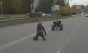 ATV Runs From Rider After Failed Wheelie