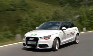 Audi A1 e-tron Silvretta Electric Car Rally Action