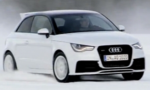 Audi A1 quattro Drifts on Snow