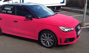Audi A1 Wrapped in Pink Velvet <span>· Video</span>