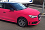 Audi A1 Wrapped in Pink Velvet