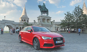 Audi A3 Saloon Showcases Its Style in Budapest