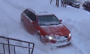 Audi A4 Becomes a quattro Bulldozer in Russia