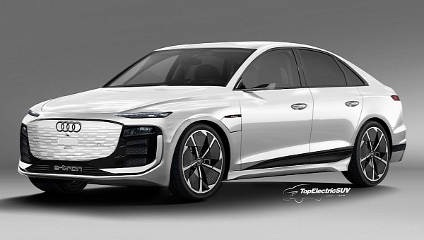 Audi A4 e-tron electric rendering by TopElectricSUV.com