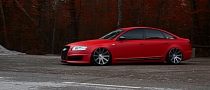 Audi A6 (C6) Is a Red Rooster on Vossen Rims