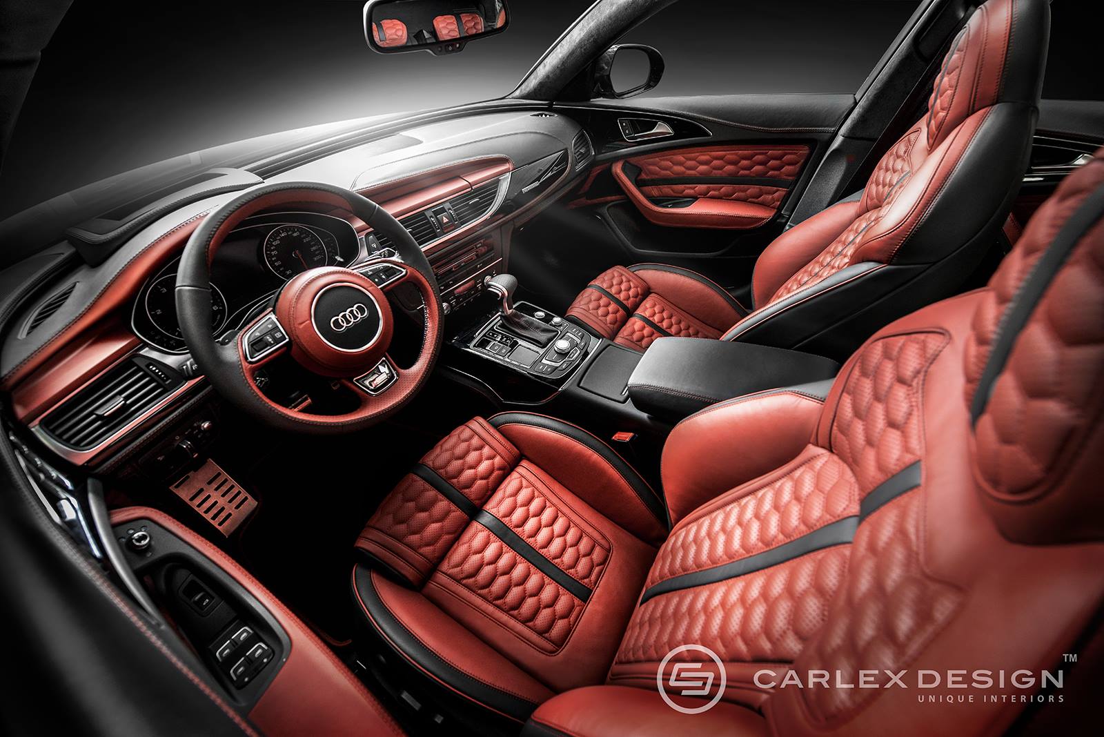 Audi A6 Gets Red Honeycomb Interior