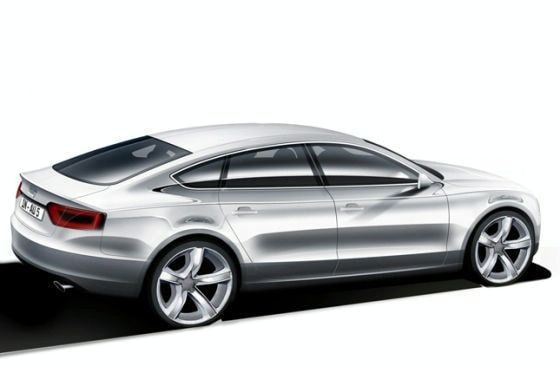Audi sketch showing the upcoming A7 model