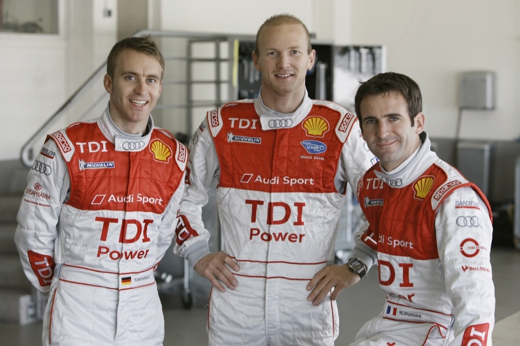  Timo Bernhard, Alexandre Prémat, Romain Dumas (from left)