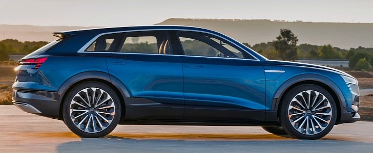 Audi e-tron concept (previews 2017 Audi e-tron electric SUV)