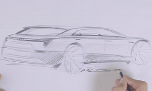Audi e-Tron Quattro Gets Sketched Right in Front of Your Eyes