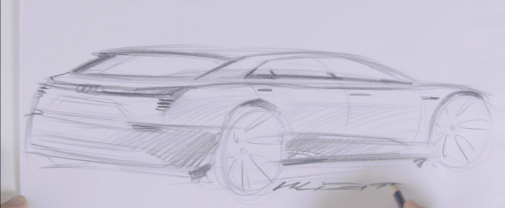 Audi e-Tron quattro concept sketch