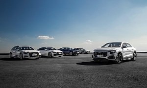 Audi Full-Size Cars Line Up for Photoshoot