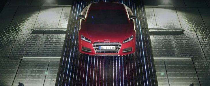Audi Glues a TT Coupe to the Side of a Tokyo Building for Japanese "Landing" 