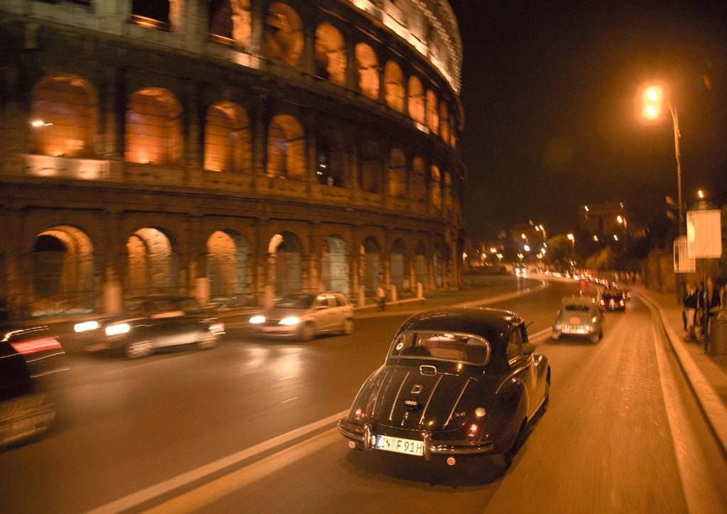 DKW F91 in Rome at night