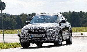 Audi Q3 Facelift Prototype Fully Reveals Headlights and Taillights