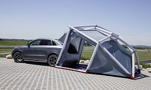 Audi Q3 Shows Its Outdoorsy Side with Camping Tent at Worthersee 2014