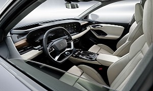 Audi Q6 E-Tron Interior Revelead, Front Passengers Getting a Display of Their Own