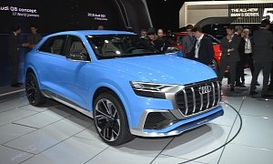 Audi Q8 Concept's Bombay Blue Paint Brightens 2017 Detroit Auto Show