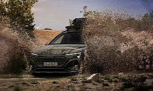 Audi Q8 E-Tron Edition Dakar Is Delivered With 8 Tires and Looks Ready To Rumble