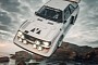 Audi Quattro Floating Above the Rocks Is Airlifted in Sublime Rendering