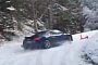Audi R8 Drifting on Snowy Mountain Road Gets Lamborghini Huracan Camera Car