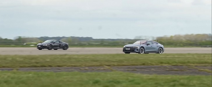 Audi R8 vs RS e-tron GT: DRAG RACE *The quickest Audi revealed*