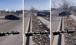 Audi R8 Driver Thinks R Stands for Raptor, Involuntarily Attacks Curb, Guess Who Won
