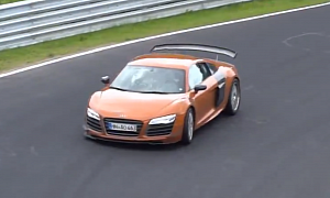 Audi R8 Road-Legal GT3 / GT Facelift Spied Lapping the Nurburgring