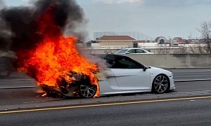 Audi R8 Makes the Lamborghini Huracan Proud by Starting a Fire in Florida
