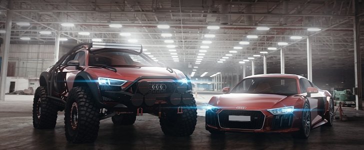 Audi R8 Off-Roader Rendering Looks Set to Conquer the Baja Rally