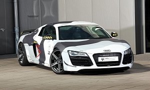Audi R8 Receives Arctic Camo Wrap and Mods from mbDESIGN
