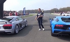 Audi R8 Sleeper Humiliates Lamborghini Aventador S in a Drag Race