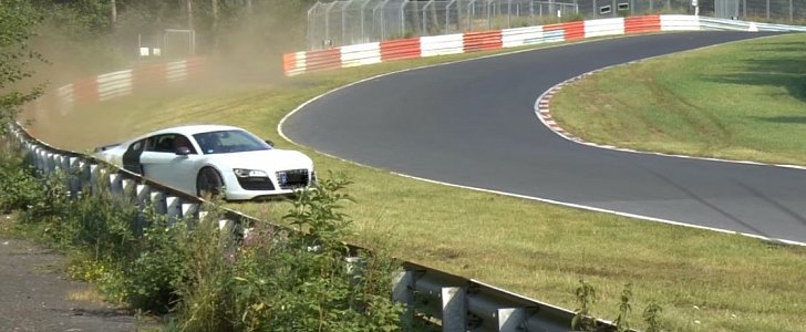 Audi R8 V10 Nurburgring Near Crash