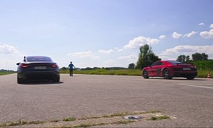 Audi R8 V10 Performance Drag Races Audi RS e-tron GT, It’s Definitely Close