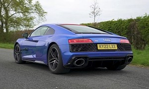 Audi R8 V10 Performance RWD Takes Acceleration Test, It’s Mighty Quick Despite Wheelspin