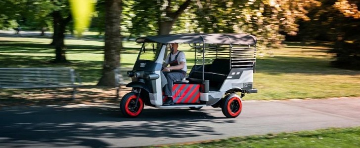 Electric rickshaw powered by used E-Tron batteries