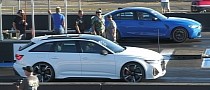 Audi RS 6 Avant Drags Races the '(F)ugly' BMW M3, Someone Takes a Swift Beating
