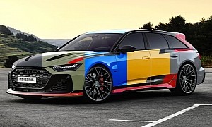 Audi RS 6 Avant GT Gets CGI Anti-Dull Vax With Five Colors, 23-Inch Brixton Forged Wheels