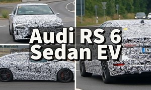 Audi RS 6 e-tron Spied With Digital Mirrors and Two Charging Ports