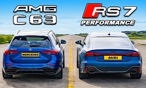 Audi RS 7 and Mercedes-AMG C63 Duke It Out Over the Quarter-Mile; It's a Hybrid Surprise