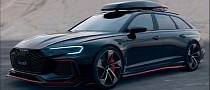 Audi RS 8 Avant Is an Even Bigger Virtual Unicorn, Swanky With Aero Rooftop Box