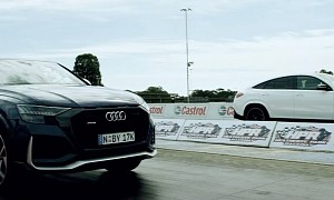 Audi RS Q8 Drag Races AMG GLE 63 S in Battle of Sloped Back Sporty Rhinos