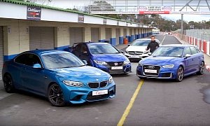 Audi RS3, BMW M2, Honda Civic Type-R, and Mercedes-AMG A45 in Massive Comparison