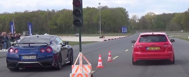 Audi RS3 From Hell Drag Races Nissan GT-R