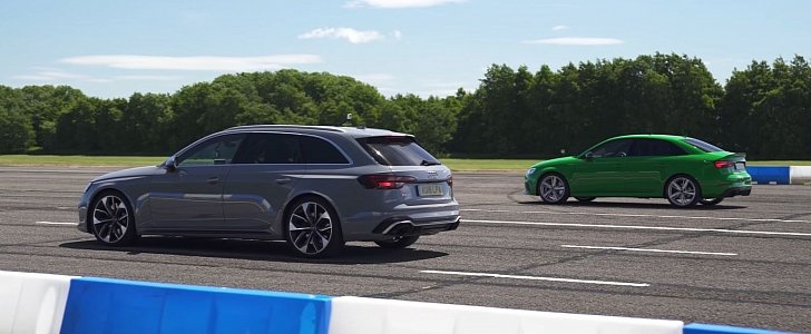 Audi RS3 Sedan Drag Races RS4 Avant With Surprising Results
