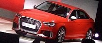 Audi RS3 Sedan Is Real, First Images Reveal Matrix LED Headlights for Facelift