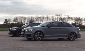 Audi RS3 Sedan vs. BMW M2 Drag Race Is Not a Fair Fight