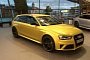 Audi RS4 Avant with Austin Yellow Paintjob Spotted: It's a BMW M4 Color