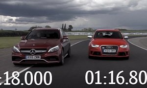 Audi RS4 Beats Brand new C63 AMG Estate in Track Battle